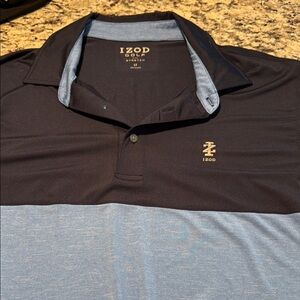 Izod Blue Polo Shirt Casual Performance Wear